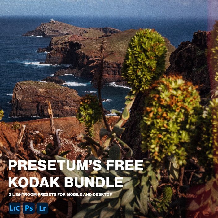 Presetum's free kodak lightroom presets bundle is one of the best preset packs for landscape and nature photographers.