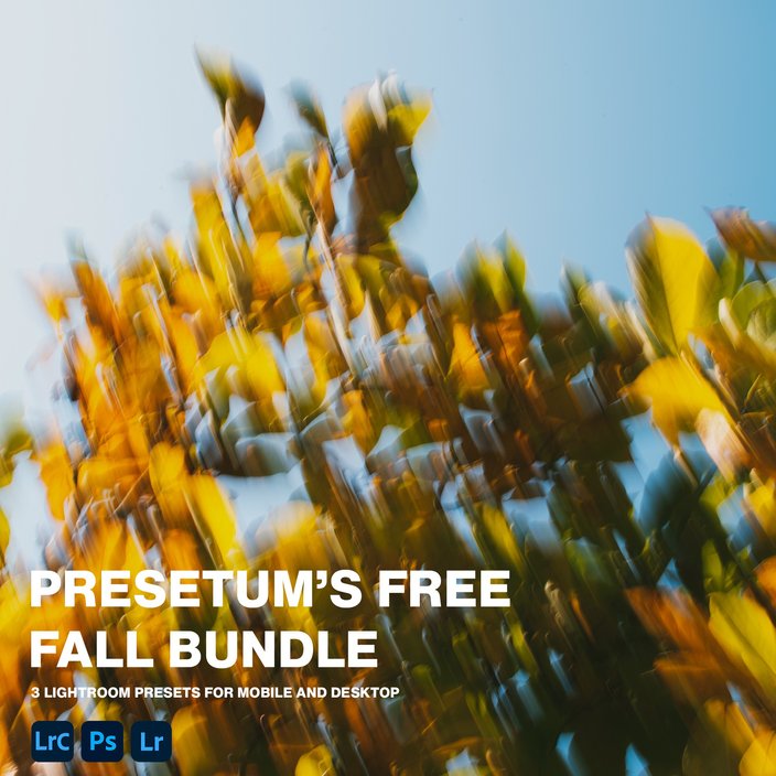 Presetum's free fall lightroom presets bundle is one of the best preset packs for editing autumn photos.