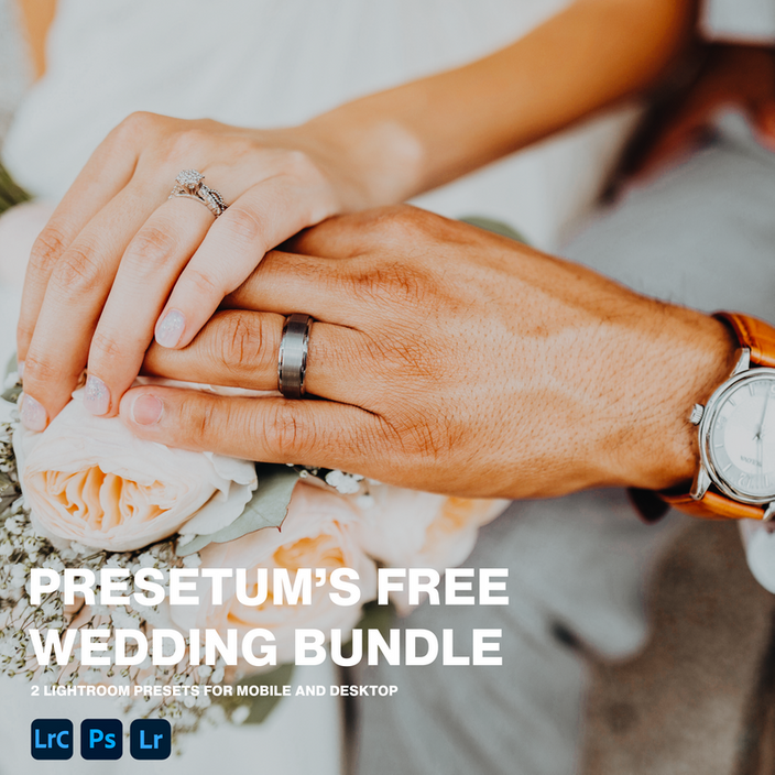Presetum's free wedding lightroom presets bundle is one of the best preset packs for wedding photographers.